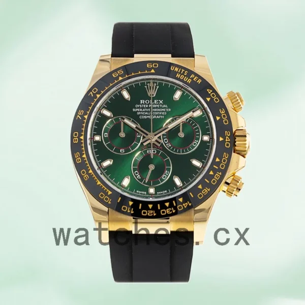 Rolex Daytona 116518 Men’s 40mm Green Dial Gold-tone Replica Watches - Image 2