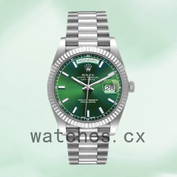 Rolex Day-Date Men’s 40mm 228239 Silver-tone President Bracelet Replica Watches
