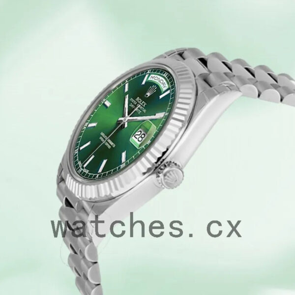 Rolex Day-Date Men’s 40mm 228239 Silver-tone President Bracelet Replica Watches
