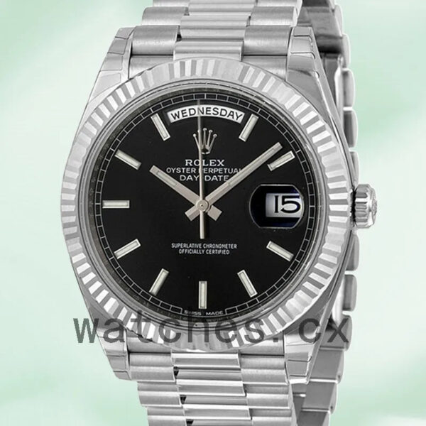 Rolex Day-Date 40mm Men’s M228239-0004 Silver-tone Replica Watches