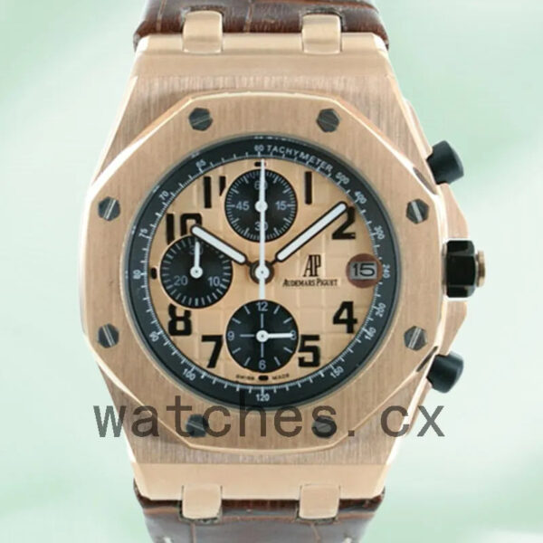 Audemars Piguet Royal Oak Offshore 42mm Men’s RoyalOakOffshore010 Champagne Dial Replica Watches