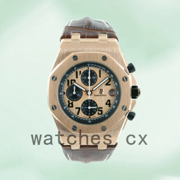 Audemars Piguet Royal Oak Offshore 42mm Men’s RoyalOakOffshore010 Champagne Dial Replica Watches - Image 2