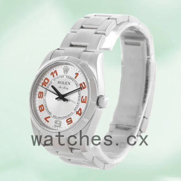 Rolex Air-king Men’s 36mm 114210SAO Silver Dial Replica Watches - Image 3