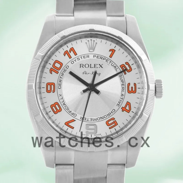 Rolex Air-king Men’s 36mm 114210SAO Silver Dial Replica Watches