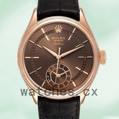 Rolex Cellini 39mm m50525-0016 Men’s Leather Strap Replica Watches