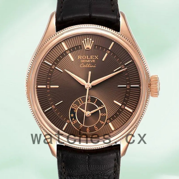 Rolex Cellini 39mm m50525-0016 Men’s Leather Strap Replica Watches