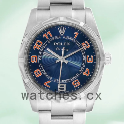 Rolex Air-king 36mm Men’s 114210BLAO Silver-tone Automatic Replica Watches