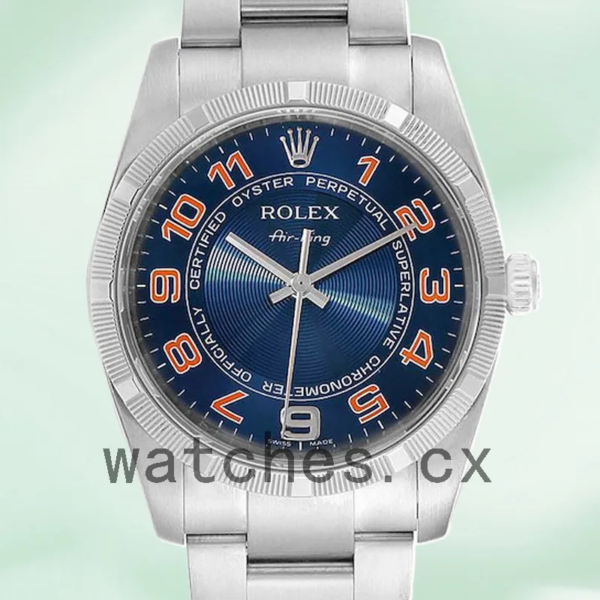 Rolex Air-king 36mm Men’s 114210BLAO Silver-tone Automatic Replica Watches