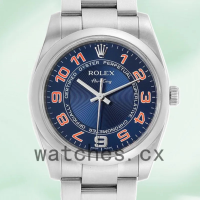 Rolex Air-king 36mm Men’s 114200BLAO Oyster Bracelet Replica Watches