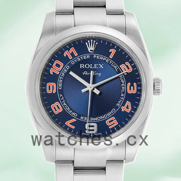 Rolex Air-king 36mm Men’s 114200BLAO Oyster Bracelet Replica Watches