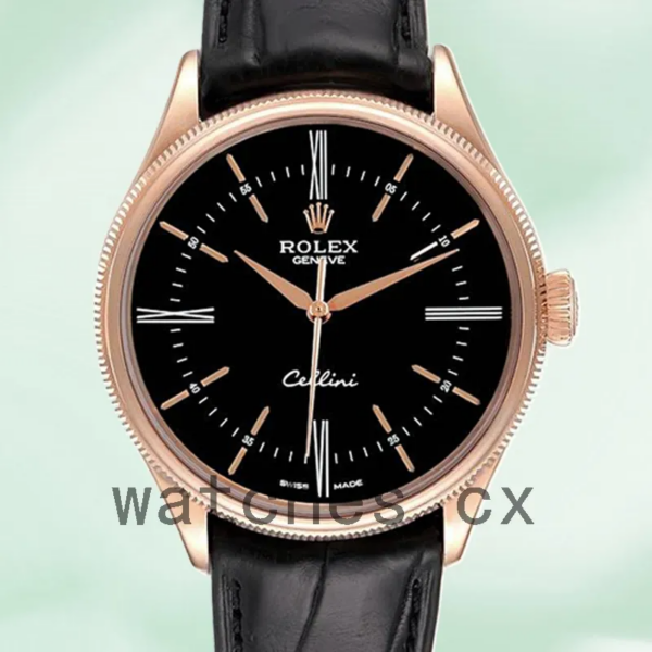 Rolex Cellini Men’s 39mm m50505-0009 Rose Gold-tone Automatic Replica Watches