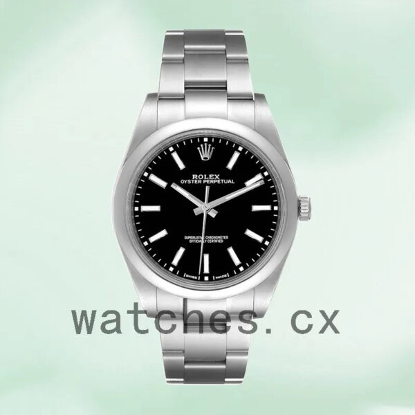 Rolex Oyster Perpetual m114300-0002 Unisex 41mm Automatic Black Dial Replica Watches - Image 2