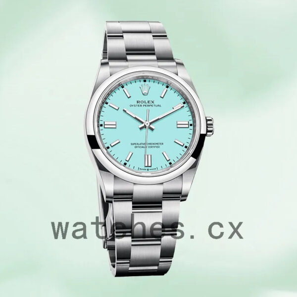 Rolex Oyster Perpetual Unisex m124300-0006 41mm Automatic Silver-tone Replica Watches - Image 2