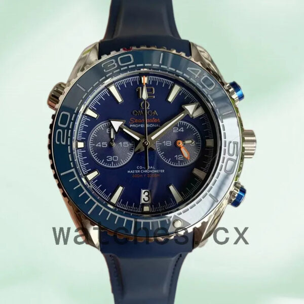 Omega Seamaster 44mm Men 215.20.46.51.03.001 Japanese Quartz Blue Dial Replica Watches - Image 5