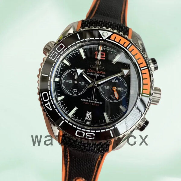 Omega Seamaster 44mm 215.32.46.51.01.001 Men Black Dial Strap Replica Watches - Image 2