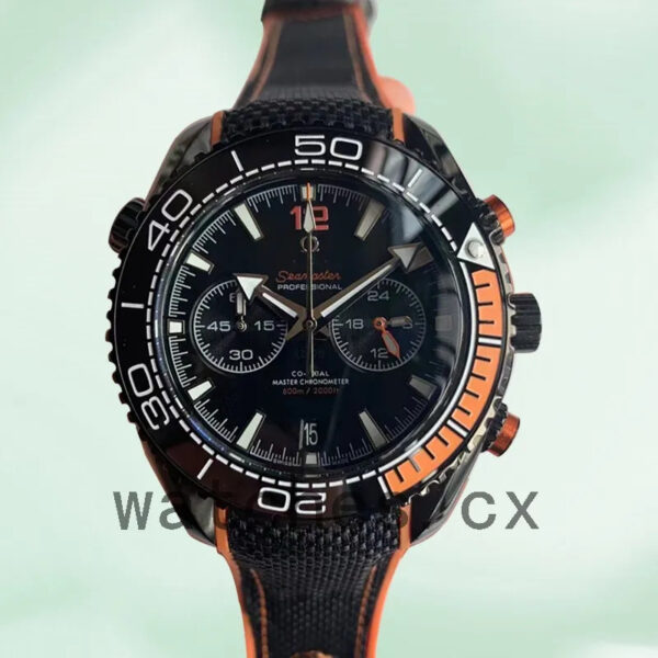 Omega Seamaster 44mm 215.32.46.51.01.001 Men Black Dial Strap Replica Watches