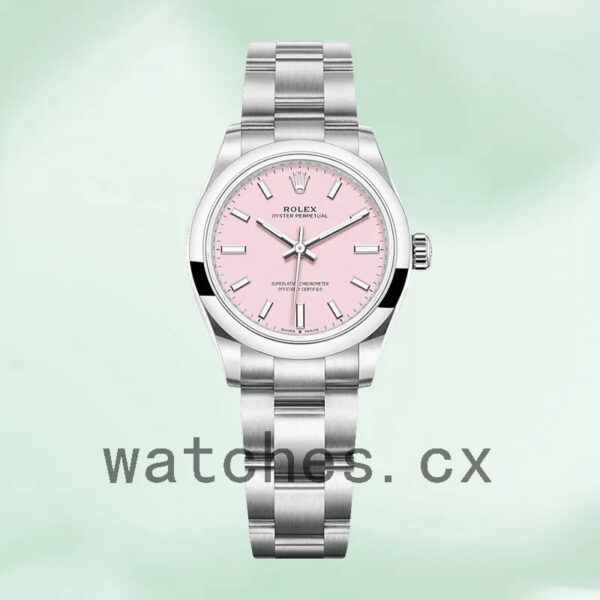 Rolex Oyster Perpetual m277200-0009 31mm Ladies Automatic Pink Dial Replica Watches - Image 2
