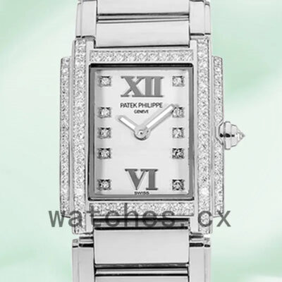 Patek Philippe Twenty-4 4908/200G-011 27mm Ladies Silver-tone White Dial Replica Watches
