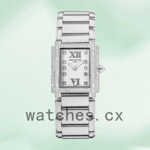 Patek Philippe Twenty-4 4908/200G-011 27mm Ladies Silver-tone White Dial Replica Watches