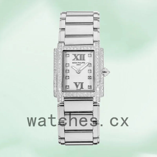 Patek Philippe Twenty-4 4908/200G-011 27mm Ladies Silver-tone White Dial Replica Watches