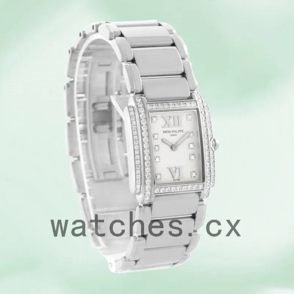 Patek Philippe Twenty-4 4908/200G-011 27mm Ladies Silver-tone White Dial Replica Watches