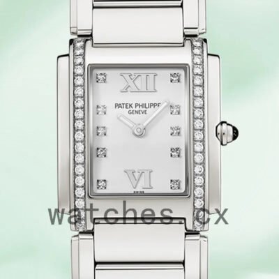 Patek Philippe Twenty-4 27mm 4910/10A-011 Ladies Silver-tone White Dial Replica Watches