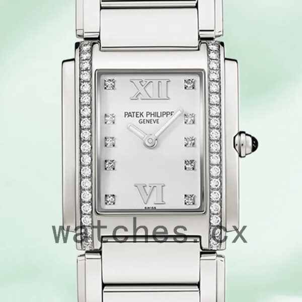 Patek Philippe Twenty-4 27mm 4910/10A-011 Ladies Silver-tone White Dial Replica Watches