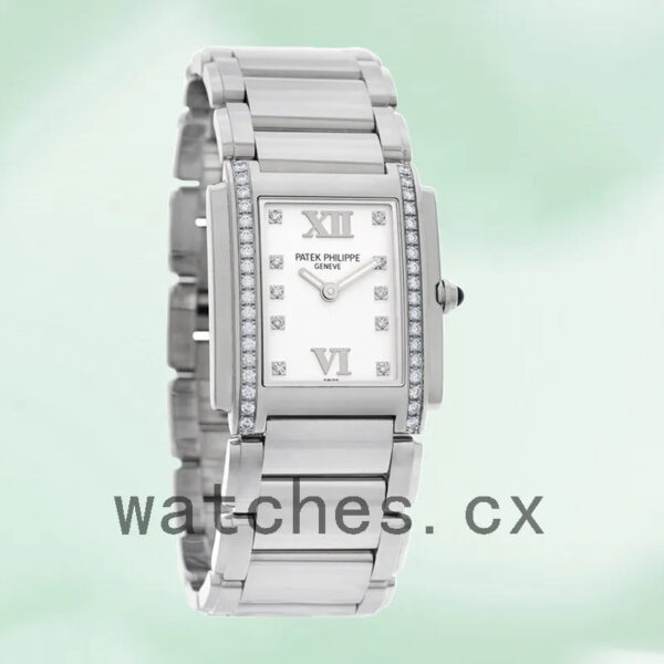 Patek Philippe Twenty-4 27mm 4910/10A-011 Ladies Silver-tone White Dial Replica Watches
