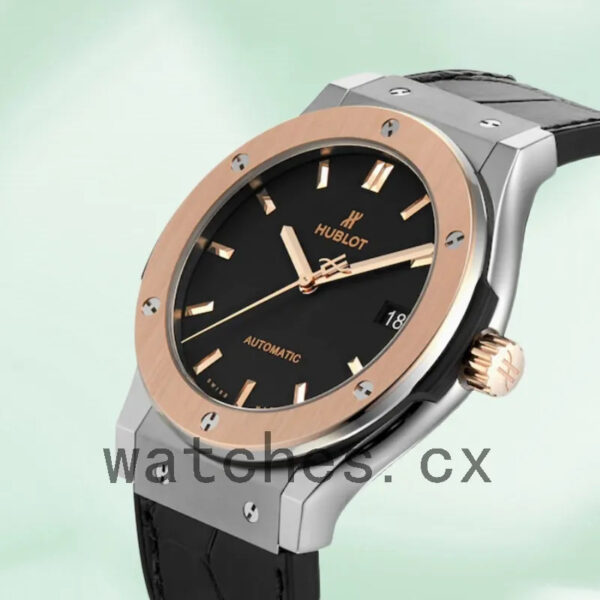 Hublot Classic Fusion 43mm Men’s 511.NO.1181.LR Leather Strap Silver-tone Replica Watches - Image 3