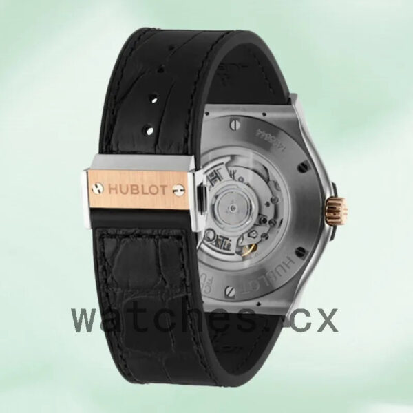Hublot Classic Fusion 43mm Men’s 511.NO.1181.LR Leather Strap Silver-tone Replica Watches - Image 4