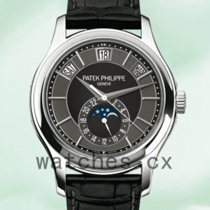 Patek Philippe Complications Men 5205G-010 40mm Leather Strap Automatic Replica Watches
