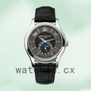 Patek Philippe Complications Men 5205G-010 40mm Leather Strap Automatic Replica Watches