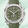 Patek Philippe Aquanaut 42mm Men’s 5968G-010 Silver-tone Rubber Band Replica Watches