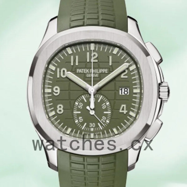 Patek Philippe Aquanaut 42mm Men’s 5968G-010 Silver-tone Rubber Band Replica Watches
