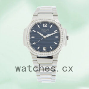 Patek Philippe Nautilus Ladies 32mm 7118/1200A-001 Blue Dial Silver-tone Replica Watches