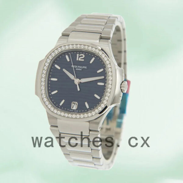 Patek Philippe Nautilus Ladies 32mm 7118/1200A-001 Blue Dial Silver-tone Replica Watches