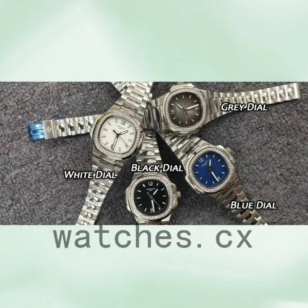 Patek Philippe Nautilus 7118/1200A-011 32mm Ladies Bracelet Quartz Replica Watches - Image 5