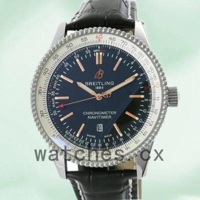 Breitling Navitimer Men’s 46mm A17326-P Black Dial Strap Replica Watches