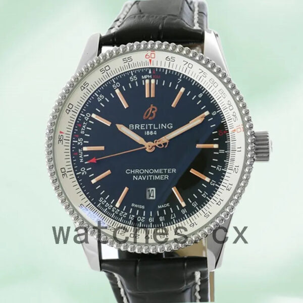 Breitling Navitimer Men’s 46mm A17326-P Black Dial Strap Replica Watches
