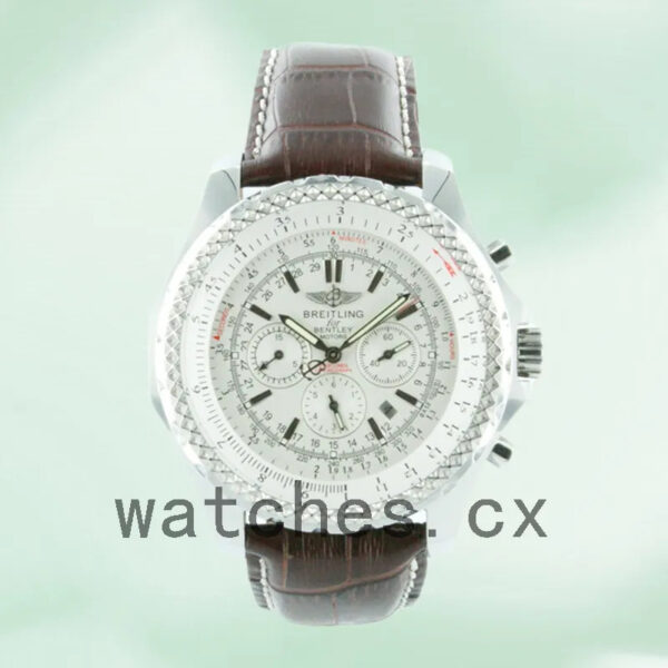 Breitling Bentley Motors Men’s A25362-B 46mm White Dial Strap Replica Watches