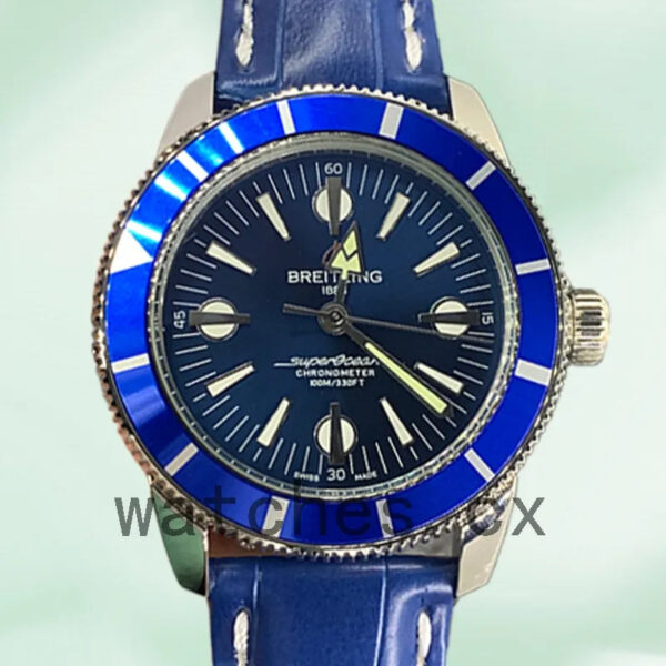 Replica Watches Breitling Superocean Heritage Men’s 46mm A10370161C1X1 Leather Strap Silver-tone