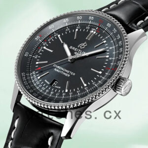 Breitling Navitimer Men’s A17326161C1P4 46mm Leather Strap Black Dial Replica Watches