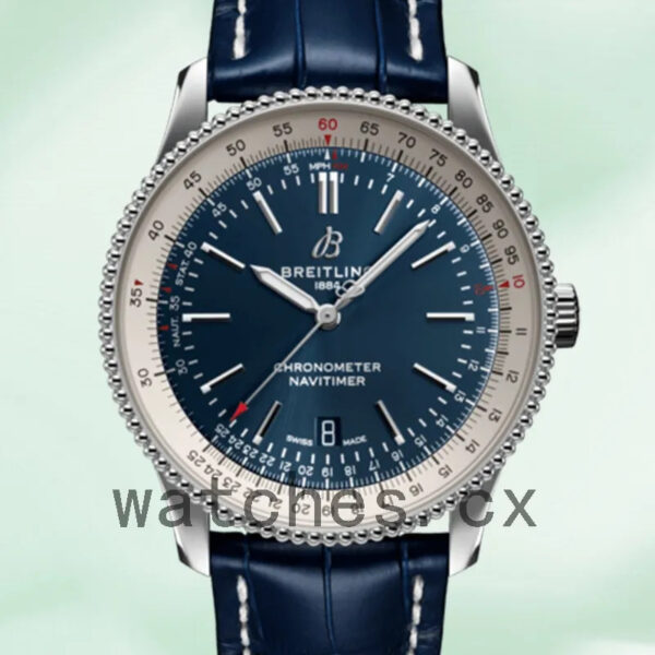 Breitling Navitimer A17326211C1P3 Men’s 46mm Leather Strap Silver-tone Replica Watches