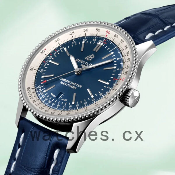 Breitling Navitimer A17326211C1P3 Men’s 46mm Leather Strap Silver-tone Replica Watches