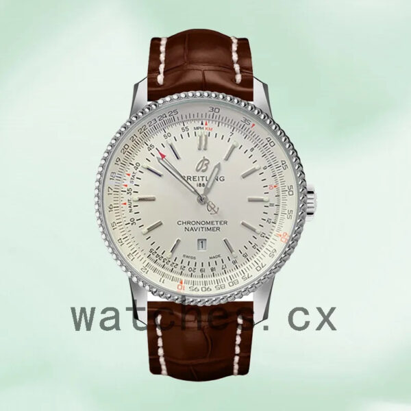 Breitling Navitimer 46mm A17326211G1P1-001 Men’s Leather Strap White Dial Replica Watches
