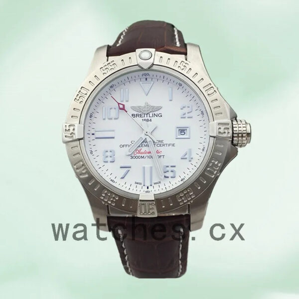 Breitling Avenger A1733110 46mm Men’s Leather Strap Silver-tone Replica Watches