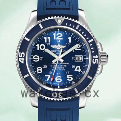 Breitling Superocean 46mm A17365D11C1S2 Men’s Blue Dial Rubber Band Replica Watches