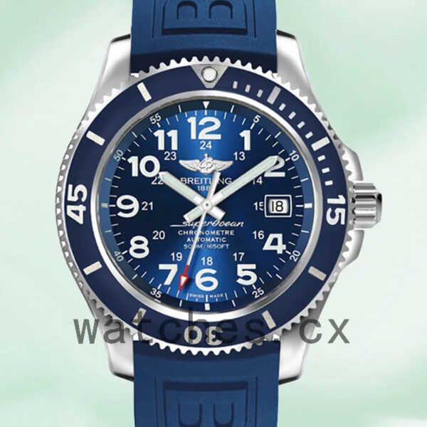 Breitling Superocean 46mm A17365D11C1S2 Men’s Blue Dial Rubber Band Replica Watches