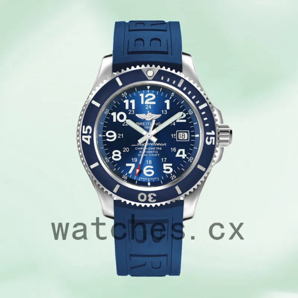 Breitling Superocean 46mm A17365D11C1S2 Men’s Blue Dial Rubber Band Replica Watches
