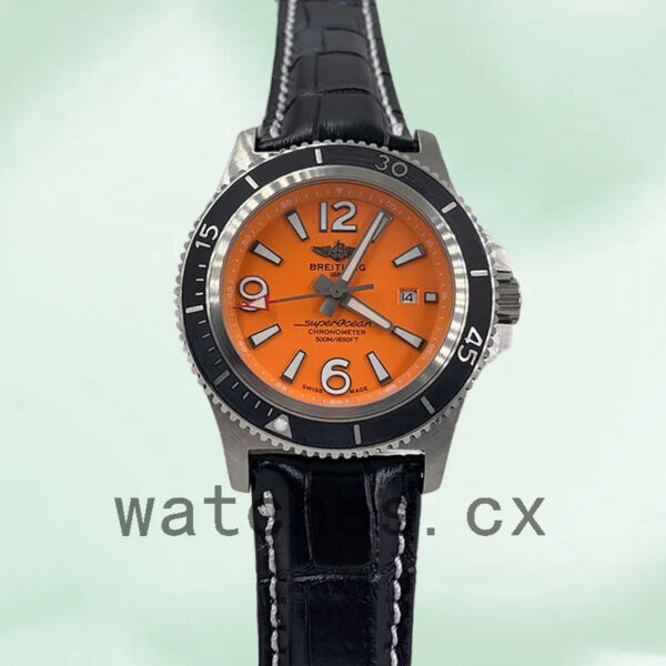 Breitling Superocean Men’s A17366D71O1S1-001 46mm Leather Strap Replica Watches
